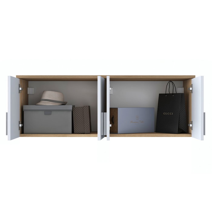 Hanah Home Armario de Pared Nogal y Blanco Hanah Home Armario de Pared Nogal y Blanco